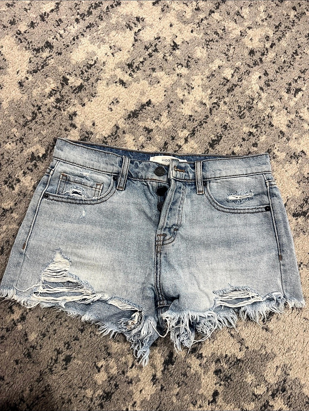 HIDDEN Distressed Jean Shorts in Blue Size Small